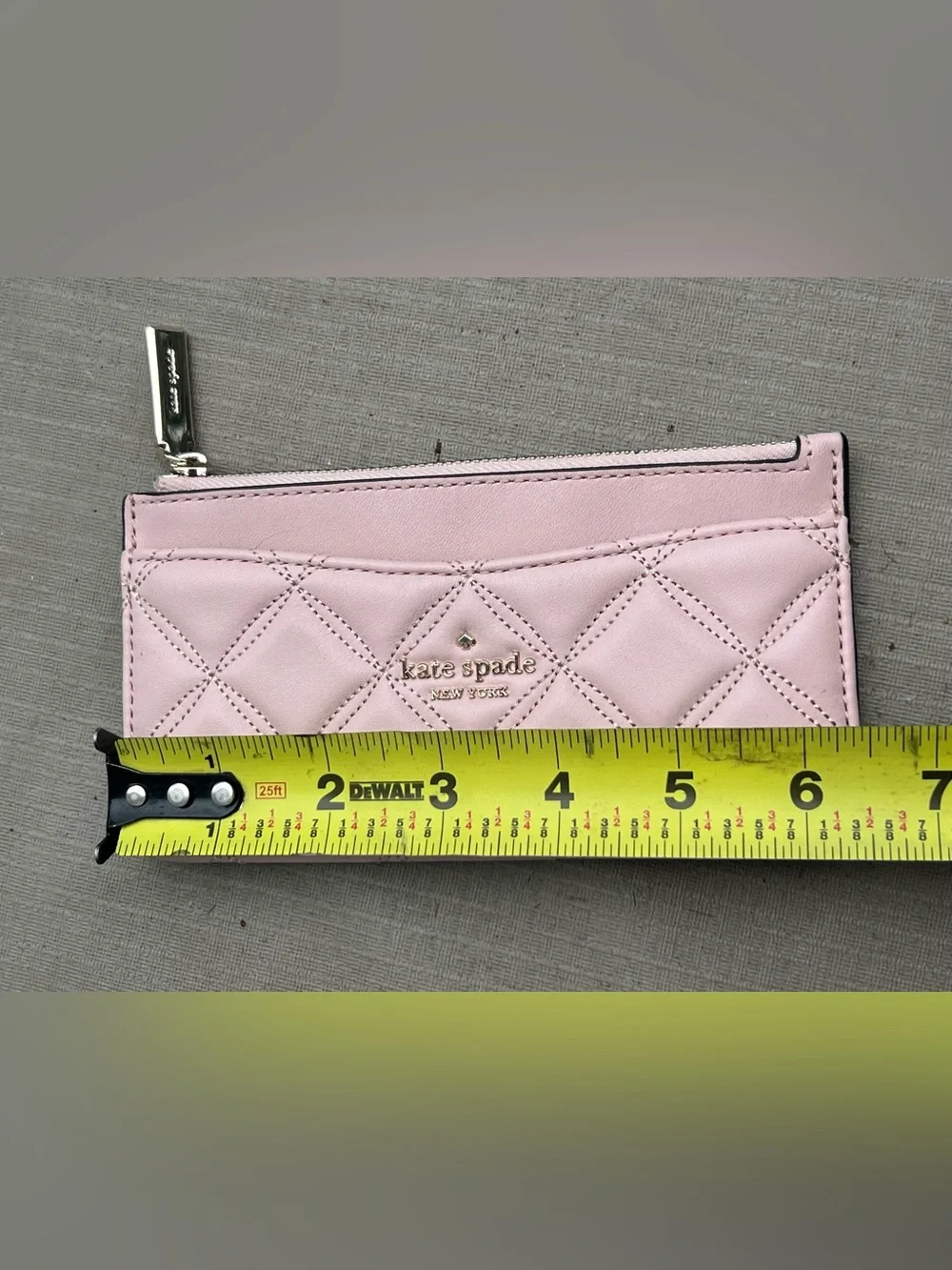 kate spade Quilted Leather Wristlet - Light Pink with Gold Hardware